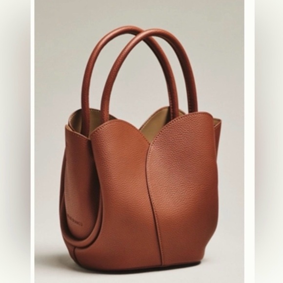 Melie Bianco Handbags - Melie Bianco Tulip Top Handle Crossbody Tote Brown